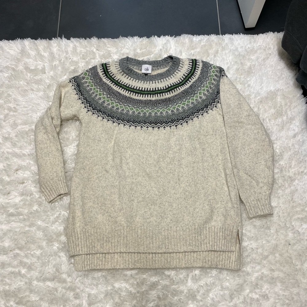 Cabi Fair Isle lightweight sweater.